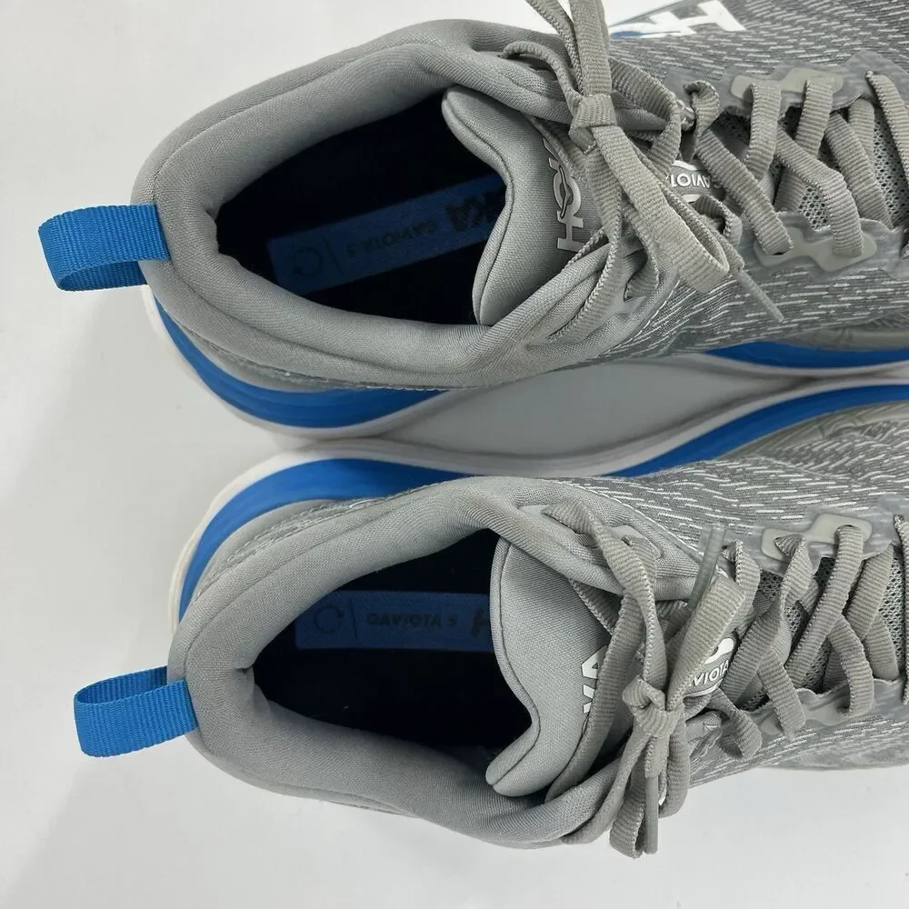 Hoka One One Gaviota 5 Shoes Size 9.5D Mens Gray Blue Road Running Comfort Gym